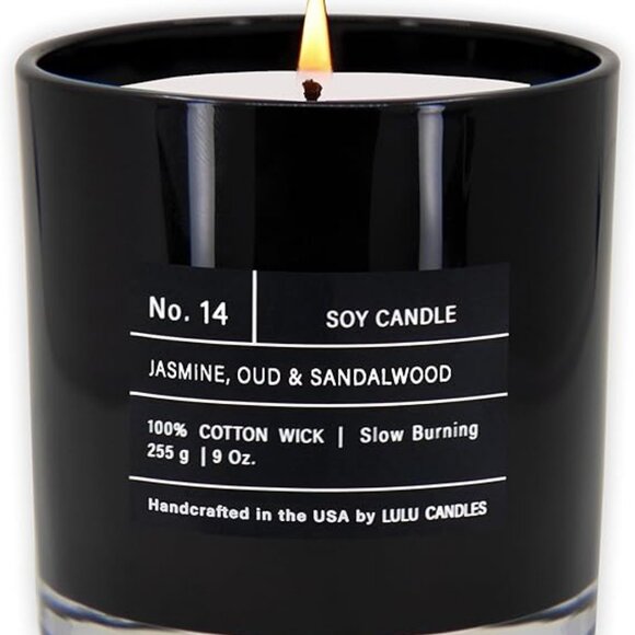 Jasmine, Oud & Sandalwood | Luxury Scented Soy Jar Candle | Hand Poured - Picture 1 of 4